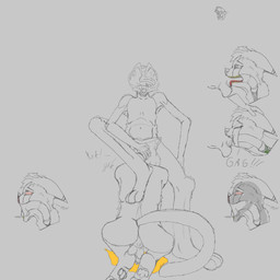 anthro asphyxiation balls balls_deep bodily_fluids choking choking_on_penis deep_throat dislocation duo fellatio forced gagging genital_fluids genitals male male/male oral oral_penetration penetration penile rape sex swallowing_penis_while_deepthroat urine vomit vomiting izzym canid canine canis domestic_cat domestic_dog felid feline felis mammal 1:1 absurd_res hi_res