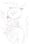 4_fingers anthro areola barely_visible_genitalia barely_visible_pussy bathing bent_arm big_areola big_breasts big_eyes big_nipples biped breasts closed_smile crotch_tuft curved_eyebrows dipstick_tail eyebrows eyelashes eyes_closed female fingers foam freckled_face freckles fur fur_tuft genitals holding_object huge_areola huge_hips humanoid_genitalia humanoid_penis innie_pussy leaning leaning_sideways markings mature_anthro mature_female mouth_closed navel nipples nude nude_anthro nude_female penis pointy_ears prick_ears puffy_areola puffy_nipples pussy showering small_waist smile solo standing steam tail tail_markings thick_thighs thin_eyebrows three-quarter_view tuft water wet wet_body whiskers wide_hipped_anthro wide_hipped_female wide_hips manwithnobats the_complex_adventures_of_eddie_puss mother_puss domestic_cat felid feline felis mammal 2025 digital_drawing_(artwork) digital_media_(artwork) monochrome pink_and_white