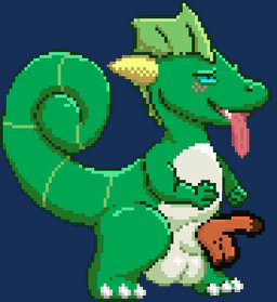 ambiguous_gender animated_gif balls belly big_balls blue_eyes blush claws cock_vore curled_tail duo feral fin genitals green_body head_fin holding_face horn male penile penis sprite tail tongue tongue_out vore white_belly yellow_horn vorochi yang_(artist) mythology dragon mythological_creature mythological_scalie scalie animated digital_media_(artwork) low_res pixel_(artwork) short_playtime
