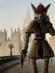 anthro belt bow_(feature) bow_tie brown_body brown_fur clock clock_tower clothed clothing coat detective eyewear fur gothic_architecture gun hat headgear headwear landmark london looking_at_viewer magnifying_glass monocle palace_of_westminster pipe ranged_weapon smoking solo standing sunset tan_body tan_fur topwear united_kingdom victorian vintage weapon poker_(artist) royal_ordnance_plc sherlock_hound_(series) sherlock_hound canid canine canis domestic_dog herding_dog mammal pastoral_dog welsh_corgi 2019 3:4 digital_media_(artwork) hi_res watermark