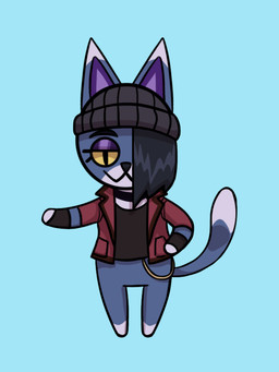alternate_species anthro apron bangs beanie bent_arm biped black_beanie black_choker black_clothing black_eyebrows black_hair black_hat black_headwear black_jewelry black_necklace black_nose black_shirt black_topwear black_wristband blue_background blue_body blue_fur blue_tail bottomless bottomless_anthro bottomless_female choker closed_smile clothed clothed_anthro clothed_female clothing dipstick_ears dipstick_tail ear_markings eyebrows featureless_crotch featureless_limbs female female_anthro flat_chested front_view fur furrification hair hair_over_eye hand_on_hip hand_on_own_hip hat headgear headwear jacket jewelry lidded_eyes light long_tail looking_at_viewer markings mouth_closed multicolored_body multicolored_ears multicolored_fur necklace open_clothing open_jacket open_topwear pockets pointy_ears pupils purple_eyelids purple_inner_ear red_clothing red_jacket red_topwear shirt short_hair simple_background slit_pupils smile smiling_at_viewer solo tail tail_markings topwear triangle_nose two_tone_body two_tone_fur two_tone_tail white_body white_ear_tips white_fur white_tail_tip yellow_eyes lunareel animal_crossing dead_by_daylight nintendo nea_karlsson domestic_cat felid feline felis mammal 2019 3:4 cel_shading colored crossover digital_drawing_(artwork) digital_media_(artwork) english_description full-length_portrait lighting portrait shaded