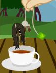 beverage container cup dripping female horn ponification saucer solo tea tea_bag what_has_magic_done what_has_science_done badumsquish hasbro my_little_pony mythology fan_character equid equine mammal mythological_creature mythological_equine unicorn 2017 absurd_res hi_res