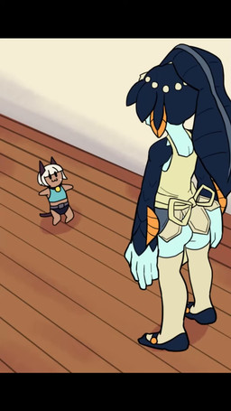 :3 apron belt blue_body blue_hair blue_scales blue_skin breakdancing butt cheek_scar circlet clothed clothing collar crop_top dancing dot_eyes duo exposed_butt facial_scar featureless_feet featureless_hands feet female fin fin_hair footwear hair humor inside legwear long_hair looking_at_another looking_down looking_down_at_another mary_janes music panties pseudo_hair scales scar shirt shoes short_hair simple_eyes size_difference smile standing tail tan_body tan_skin thigh_highs topwear underwear painting_fish sound_warning cat_breakdancing_meme skullgirls minette nadia_fortune animal_humanoid aquatic aquatic_humanoid cat_humanoid dagonian felid felid_humanoid feline feline_humanoid fish fish_humanoid humanoid mammal mammal_humanoid 2022 2d_animation 9:16 animated digital_media_(artwork) frame_by_frame hi_res letterbox meme short_playtime sound video