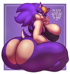 anthro big_breasts big_butt blush bra breasts butt butt_shot clothed clothing crouching dominant female huge_butt hyper mommy_kink presenting presenting_hindquarters sitting slightly_chubby slightly_chubby_female sports_bra sportswear teasing text thick_thighs underwear wide_hips dhx2kartz archie_comics sega sonic_the_hedgehog_(archie) sonic_the_hedgehog_(comics) sonic_the_hedgehog_(series) bernadette_hedgehog eulipotyphlan hedgehog mammal 2024 english_text hi_res