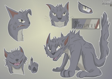 ambiguous_gender expressions feral fur grey_body grey_fur head_tuft male male/ambiguous open_mouth pawpads pupils simple_background sitting slit_pupils tuft yellow_eyes raggedy warriors_(book_series) fan_character domestic_cat felid feline felis mammal hi_res shaded simple_shading