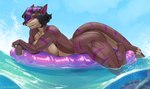 anthro big_breasts breasts butt eyewear female machine multicolored_body nude solo sunglasses swimming carduelis amethyst_(teri_kressner) android fish marine robot shark hi_res