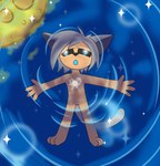 anthro female genitals night nude paws pussy solo swimming swinging young theyiff felid feline mammal absurd_res hi_res