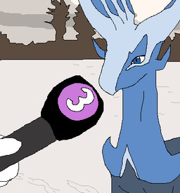 ambiguous_gender blue_body blue_eyes duo electronics feral holding_object microphone richard_roe deer_being_interviewed nintendo pokemon generation_6_pokemon human legendary_pokemon mammal pokemon_(species) xerneas xerneas_(neutral_mode) 2025 low_res meme