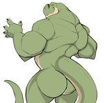 anthro back_muscles biceps big_biceps big_butt big_deltoids big_muscles butt countershade_body countershade_face countershade_scales countershading deltoids green_arms green_body green_face green_fingers green_hands green_head green_legs green_neck green_scales huge_deltoids huge_muscles hyper hyper_biceps hyper_deltoids hyper_muscles hyper_triceps light_arms light_body light_eyes light_face light_fingers light_hands light_head light_legs light_neck looking_back male male_anthro manly mature_anthro mature_male monotone_arms monotone_neck multicolored_body multicolored_scales muscular muscular_anthro muscular_arms muscular_male nude rear_view scales simple_background small_eyes solo tan_body tan_countershading tan_face tan_head tan_scales trapezius triceps two_tone_body two_tone_face two_tone_head two_tone_scales white_background yellow_eyes darknaigart jace_(darknaig) dinosaur prehistoric_species reptile scalie theropod tyrannosaurid tyrannosauroid tyrannosaurus tyrannosaurus_rex absurd_res colored digital_drawing_(artwork) digital_media_(artwork) hi_res