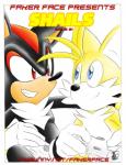 anthro canid canine comic cover cover_art cover_page duo english_text eulipotyphlan fakerface fox hedgehog male mammal miles_prower sega shadow_the_hedgehog simple_background sonic_the_hedgehog_(series) text white_background