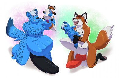 abdominal_bulge anal anal_fisting anal_penetration animal_genitalia animal_penis anthro balls big_balls big_penis canine_genitalia canine_penis dildo duo erection fisting foreskin genital_piercing genitals huge_balls huge_penis humanoid_genitalia humanoid_penis hyper hyper_balls hyper_genitalia hyper_penis kneeling knot male male/male non-euclidean_sex nude open_mouth penetration penis penis_piercing piercing plushie plushophilia retracted_foreskin sex sex_toy smile tail voodoo voodoo_doll voodoo_fisting voodoo_penetration voodoo_sex comfycushion kraven_lupei canid canine fox hyena mammal spotted_hyena