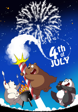 anthro black_nose brown_body cooking fireworks genitals group holidays kemono male night open_mouth outside overweight overweight_male penis small_penis star text white_body chibineco 4th_of_july cartoon_network we_bare_bears grizzly_(we_bare_bears) ice_bear_(we_bare_bears) panda_(we_bare_bears) bear brown_bear giant_panda grizzly_bear mammal polar_bear ursine 2026 english_text hi_res