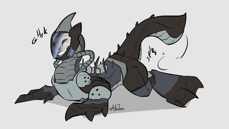 all_fours armor body_size_growth claws feet feral growth headgear helmet human_to_feral long_neck male membrane_(anatomy) mid_transformation neck_expansion scale_growth scales simple_background size_transformation snout snout_growth solo spacesuit species_transformation spines suit_transformation tail tail_growth toes transformation transformation_through_technology webbed_feet webbed_hands white_background adalore mythology aquatic aquatic_dragon dragon mythological_creature mythological_scalie scalie 16:9 2025 digital_drawing_(artwork) digital_media_(artwork) hi_res widescreen