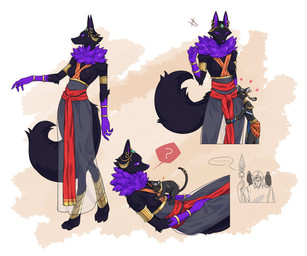3_toes 4_fingers 5_fingers ambiguous_gender anthro biped black_body black_fur black_tail breasts claws clothed clothed_anthro clothed_female clothing duo exposed_breasts featureless_breasts feet female feral finger_claws fingers front_view fur lying on_back purple_body purple_fur purple_sclera purple_tail side_view smile standing tail toe_claws toes white_eyes yellow_eyes nulia fen_(el-k) tarahe canid canine canis domestic_cat felid feline felis mammal wolf 2025 6:5 absurd_res digital_drawing_(artwork) digital_media_(artwork) hi_res female_(lore)