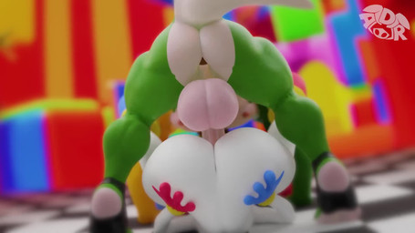 accessory anthro anthro_penetrating anthro_penetrating_humanoid anus backsack balls big_balls big_butt butt butt_jiggle calf_muscles candy clothing cock_ring dessert duo female female_penetrated food from_front_position genitals gloves gloves_only green_body handwear handwear_only humanoid_on_anthro humanoid_penetrated jewelry jiggling male male/female male_penetrating male_penetrating_female mating_press mostly_nude multicolored_body muscular muscular_male nipples non-mammal_balls nude penetration penis_accessory penis_jewelry perineum sex white_body wide_hips yellow_body adriandustred sound_warning valorlynz_(modeler) glitch_productions the_amazing_digital_circus gummigoo_(tadc) pomni_(tadc) crocodile crocodilian food_creature humanoid living_candy reptile scalie 16:9 2026 3d_(artwork) 3d_animation animated blender_(artwork) digital_media_(artwork) hi_res short_playtime sound video voice_acted widescreen