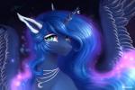 blue_eyes crescent_moon detailed_background eyelashes feathered_wings feathers female feral fur hair horn jewelry looking_at_viewer makeup moon necklace smile solo sparkles wings fenwaru friendship_is_magic hasbro my_little_pony mythology princess_luna_(mlp) equid equine mammal mythological_creature mythological_equine winged_unicorn 2018 3:2 digital_media_(artwork) hi_res signature watermark