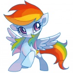1:1 blue_body blue_feathers blue_fur equid equine feathered_wings feathers female feral friendship_is_magic fur hair hasbro low_res mammal multicolored_hair multicolored_tail mutagorou0w0 my_little_pony mythological_creature mythological_equine mythology pegasus rainbow_dash_(mlp) rainbow_hair rainbow_tail simple_background solo tail white_background wings
