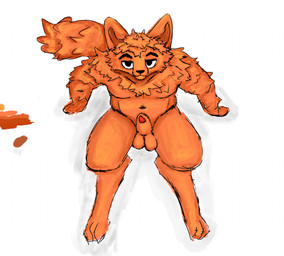 animal_genitalia animal_penis anthro aroused aroused_face aroused_male aroused_smile aroused_smiling balls bedroom_eyes canine_genitalia canine_penis chest_tuft digitigrade ears_up ferger55 fluffy fluffy_tail fur genitals gravy half-closed_eyes knot knotted_penis looking_at_viewer male male_anthro muscular narrowed_eyes neck_tuft orange_body orange_fur penis penis_tip seductive sheath sitting sitting_on_ground slightly_chubby slightly_chubby_male smug solo tail thick_thighs tuft floozy mythology gravy_(floozy) canid canine canis domestic_dog fox hybrid mammal mythological_canine mythological_creature werecanid werecanine werecreature werefox werewolf wolf digital_drawing_(artwork) digital_media_(artwork) hi_res