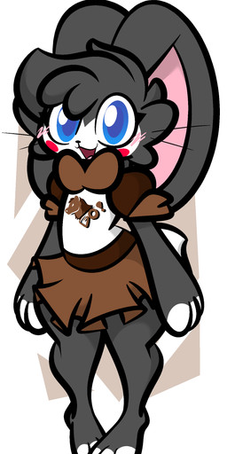 3_fingers 3_toes :3 ambiguous_gender anthro big_ears black_nose blue_eyes blush bottomwear brown_clothing cheek_tuft cheerleader_outfit clothed clothing countershade_face countershading eyelashes facial_tuft feet fingerless_(marking) fingers floppy_ears fully_clothed fur grey_body grey_fur long_ears looking_at_viewer lop_ears open_:3 pseudo_hair simple_background skirt solo text toeless_(marking) toes tongue topwear tuft whiskers white_background white_body white_fur ekkokenight mime_(ekkokenight) domestic_rabbit lagomorph leporid lop_rabbit mammal oryctolagus rabbit absurd_res english_text hi_res