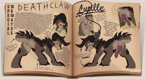 alternate_universe animal_genitalia cloaca feral genitals herm intersex penis presenting solo vulva sherathoz fallout_equestria friendship_is_magic hasbro my_little_pony hybrid hi_res model_sheet