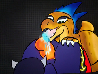 anthro big_penis bottomless clothed clothed/nude clothing duo erection eyeshadow genitals hoodie hoodie_only licking makeup male male/male nude oral penile penis penis_lick sex smile tongue tongue_out topwear topwear_only gre299 halo_(series) microsoft xbox_game_studios kiggy alien hybrid kig-yar ruuhtian scalie unknown_species hi_res