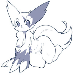 :< anthro big_breasts breasts female heart_symbol looking_at_viewer nipples solo unknown_artist nintendo pokemon generation_3_pokemon pokemon_(species) zangoose 2014 blue_and_white hi_res monochrome source_request