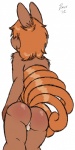 anthro anthrofied backsack balls biped brown_body brown_fur butt femboy fur genitals hair male multi_tail nude pokemorph red_hair solo tail daniruu nintendo pokemon canid canine generation_1_pokemon mammal pokemon_(species) vulpix 2012 absurd_res hi_res