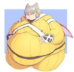 belly big_belly breasts clothed clothing expansion female fully_clothed grey_hair hair hand_on_belly hyper morbidly_obese morbidly_obese_female morbidly_obese_humanoid obese obese_female obese_humanoid overweight overweight_female overweight_humanoid simple_background solo yellow_clothing yellow_eyes subakitsu xenoblade_(series) xenoblade_chronicles xenoblade_chronicles_2 nia_(xenoblade) animal_humanoid blade_(xenoblade) cat_humanoid felid felid_humanoid feline feline_humanoid gormotti humanoid mammal mammal_humanoid 2020