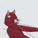 1:1 2022 anthro biped blep canid canid_demon canine clothed clothing coat daww demon digital_media_(artwork) drawstring ear_piercing ear_ring female fully_clothed furgonomics half-length_portrait hellhound helluva_boss hi_res hood_up hoodie loona_(helluva_boss) mammal mythological_canine mythological_creature mythology piercing playful portrait red_clothing red_hood red_hoodie red_sclera red_topwear ring_piercing simple_background solo text tongue tongue_out topwear white_background xxjamiepawxx