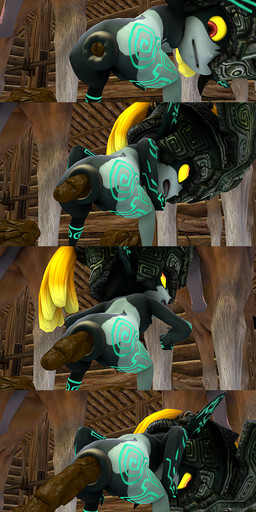 clothing feces female female/female fused_shadow headgear headwear pooping solo lordcuckness nintendo the_legend_of_zelda twilight_princess midna humanoid imp 3d_(artwork) comic digital_media_(artwork) hi_res source_filmmaker_(artwork)