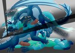 blue_body blue_scales female feral male male/female purple_eyes questionable_consent scales sleeping yellow_eyes frostidragon mythology frosti_(frostidragon) iristrasz_(ilirej) dragon mythological_creature mythological_scalie scalie hi_res