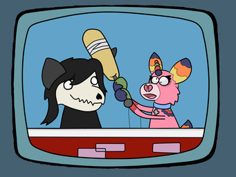 anthro baseball_bat bat_(object) bone duo eyelashes female fur horn humor pink_body pink_fur puppet skull callistofox cartoon_network dexter's_laboratory mythology scp_foundation t.v._puppet_pals scp-1471-a scp-956 animate_inanimate canid canine equid equine living_puppet malo mammal mythological_creature mythological_equine undead unicorn 2018 4:3 digital_media_(artwork)