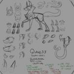 how-to informative looking_at_viewer lore open_mouth solo species_sheet text tongue tongue_out dahurgthedragon quavess 1:1 digital_media_(artwork) english_text model_sheet sketch unfinished