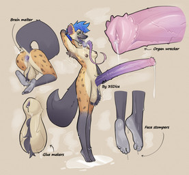 5_fingers animal_genitalia anthro anus areola armpit_tuft backsack ball_tuft balls biped black_nails black_toenails blue_hair bodily_fluids breasts brown_areola brown_body brown_fur brown_nipples butt close-up colored_nails dripping ear_piercing erection eyebrow_piercing facial_piercing fangs feet fingers fully_sheathed fur genital_fluids genitals gradient_penis green_eyes gynomorph hair holding_own_penis holding_penis humanoid_feet intersex long_penis long_tongue markings medial_ring musk nails nipples open_mouth penis piercing plantigrade precum precum_drip prehensile_tongue purple_penis purple_tongue rear_view saliva saliva_drip sheath short_hair simple_background slim snout soles solo spots spotted_body spotted_fur standing sweat sweat_pool sweaty_body sweaty_feet tail tan_background tan_body tan_fur teeth text toenails toes tongue tuft 3sdice kyra_the_hyena hyena mammal absurd_res artist_name english_text hi_res multiple_images watermark