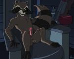 anatomically_correct anatomically_correct_genitalia anatomically_correct_penis animal_genitalia animal_penis anthro balls erection genitals gun male nude penis raccoon_penis ranged_weapon sheath solo weapon conditional_dnp emptyset guardians_of_the_galaxy marvel rocket_raccoon mammal procyonid raccoon 2015 5:4