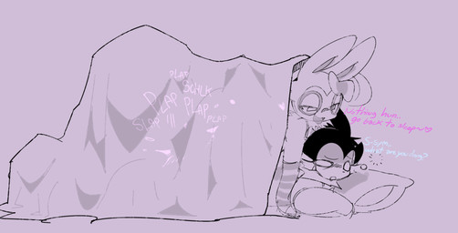 anthro balls bedding big_balls blanket clothing confusion dialogue doggystyle duo eyewear female feral from_behind_position furniture genitals glasses huge_balls legwear male male/female onomatopoeia penetration penile penile_penetration pillow plap questionable_consent semi-anthro sex sleep_sex sleeping smug sound_effects tail tail_mouth text thigh_highs tired unusual_anatomy unusual_tail vowelless vowelless_sound_effect moxiplap nintendo pokemon lavender_(sylvythings) eeveelution generation_1_pokemon generation_6_pokemon pokemon_(species) sylveon vaporeon english_text hi_res