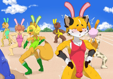 5_fingers anthro aroused aroused_face balls_outline bangs black_body black_ears black_fur blonde_hair blush blush_lines bodily_fluids body_control bodysuit boots breath brown_body brown_fur brown_hair bulge cheek_tuft chest_tuft clothed clothing clothing_transformation crossdressing cute_fangs detailed_bulge dipstick_ears ear_markings easter_egg erection facial_markings facial_tuft fangs fingers footwear fox_ears fox_tail fur genital_outline genitals gloves group haigure hair handwear head_markings holidays humanoid_genitalia humanoid_penis humiliation humiliation_fetish hypnosis latex latex_bodysuit latex_boots latex_clothing latex_footwear latex_gloves latex_handwear latex_skinsuit leotard male markings mind_control multicolored_ears navel open_mouth orange_body orange_fur outside penis penis_outline presenting presenting_penis public public_exposure public_humiliation rabbit_ears shoes skinsuit sky soccer_net spandex spots spotted_body spotted_fur squirming steam superhero_costume sweat sweatdrop tan_body tan_fur teeth tight_clothing tongue transformation tuft visor white_body white_ear_tips white_fur yellow_body yellow_fur young young_anthro young_male wanwan_kemo easter rest_(lmania329) bear brown_bear canid canine canis cheetah domestic_dog felid feline felis fox lion mammal pantherine snow_leopard ursine