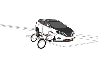 ambiguous_gender anthro bicycle blue_eyes car driving duo feral machine male sad vehicle wheel white_body white_car eibvdy dire_car dire_machine dire_vehicle living_car living_machine living_vehicle 2024 hi_res
