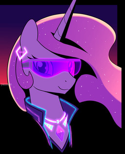 eyewear female feral horn neon solo sunglasses synthwave wings user001 friendship_is_magic hasbro my_little_pony mythology princess_celestia_(mlp) equid equine mammal mythological_creature mythological_equine winged_unicorn crossover hi_res
