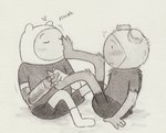 2_toes backpack bottomwear clothing duo feet foot_grab foot_kiss foot_on_face male male/male not_furry plant selfcest shorts sitting square_crossover toes toony lynxfurr adventure_time cartoon_network fern_(adventure_time) finn_the_human elemental_creature elemental_humanoid flora_fauna human humanoid mammal plant_humanoid graphite_(artwork) hi_res traditional_media_(artwork)