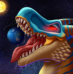 ambiguous_gender bodily_fluids earth feral macro mouth_shot object_vore open_mouth planet planet_vore saliva saliva_string solo space terra_macro vore furrypur capcom monster_hunter grev_(greviste) flying_wyvern tigrex absurd_res hi_res