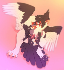 anthro anthro_on_anthro anthro_penetrated anthro_penetrating anthro_penetrating_anthro balls black_balls black_body black_feathers black_hair black_pawpads black_tail bodily_fluids cum cum_in_vagina cum_inside cum_splatter duo eyes_closed feathered_wings feathers female female_anthro female_penetrated fur genital_fluids genitals grey_body grey_fur hair male male/female male_anthro male_penetrating male_penetrating_female multicolored_hair nipples nude open_mouth pawpads penetration penile penile_penetration penis_in_vagina red_eyes red_hair red_nipples red_tongue sex size_difference tail tail_feathers tongue two_tone_hair vaginal vaginal_penetration white_body white_fur wings seraphictiger avian species_request hi_res