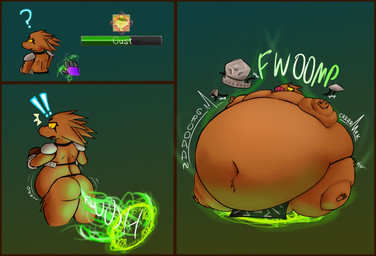 air_inflation air_manipulation anthro armor armor_plates belly belly_inflation belly_tuft big_belly bottomwear butt clothing elemental_manipulation gauntlets gloves handwear inflation loincloth magic magic_circle magic_inflation male navel solo spherical_inflation tuft wardrobe_malfunction yellow_sclera haremetal ammagon_(atlyss) boarus_(atlyss) mammal suid suine sus_(pig) wild_boar comic hi_res