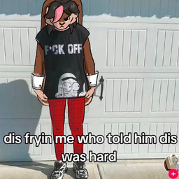 angry anthro big_ears black_hair clothing fur hair highlights_(coloring) male multicolored_body multicolored_fur pink_highlights shirt solo text topwear moopsboops cole_(cole_buns) lagomorph leporid mammal rabbit 1:1 draw_over