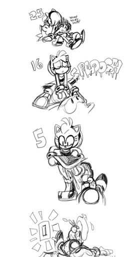 anthro clothed clothed_sex clothing cowgirl_position ejaculation female female_penetrated from_front_position gameplay_mechanics lying male male/female male_penetrating male_penetrating_female motion_lines multiple_angles on_back on_bottom on_top orgasm penetration sex time_stop yotomoe sega sonic_the_hedgehog_(series) amy_rose sonic_the_hedgehog eulipotyphlan hedgehog mammal absurd_res comic hi_res monochrome sketch