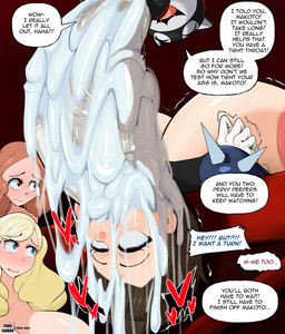 bestiality big_breasts big_butt big_penis black_body black_fur bodily_fluids breasts brown_hair butt cum cum_from_mouth cum_in_mouth cum_inside deep_throat fellatio female feral fur genital_fluids genitals hair huge_breasts huge_penis humanoid_genitalia humanoid_penis hyper hyper_genitalia hyper_penis light_body light_skin male multicolored_body multicolored_fur oral oral_penetration penetration penile penis sex short_hair text two_tone_body two_tone_fur white_body white_fur fake_face_(artist) atlus megami_tensei persona_(series) persona_5 sega ann_takamaki haru_okumura morgana_(persona) domestic_cat felid feline felis human mammal absurd_res comic english_text hi_res