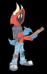 ambiguous_gender anthro belt biped blue_body blue_fur boots bottomwear clipboard clothed clothing damaged denim denim_bottomwear denim_clothing drawing eyebrows faceless_ambiguous faceless_anthro faceless_character footwear front_view fur holding_object hoodie horn jacket jeans male markings mouthless pants pen plantigrade pose seam_(sewing) shoes simple_background solo standing stitch_(sewing) tail tattoo topwear torn_bottomwear torn_clothing torn_jeans torn_pants transparent_background writing_utensil yellow_eyes yellow_sclera lachendesreh reh_(lachendesreh) demon imp undead zombie 2025 alpha_channel full-length_portrait hi_res portrait signature traditional_media_(artwork)