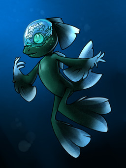 ambiguous_gender anthro brain organs solo underwater water nyausi juno_(nyausi) aquatic barreleye fish 3:4