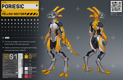 anthro butt duo fingers grey_background grey_body horn light machine male modular nude nude_male panel_skew qr_code reflective_floor simple_background smile solo tail text tongue visor visor_eyes white_body wide_hips yellow_body yellow_eyes hofi-peak mythology android dragon mythological_creature mythological_scalie robot scalie synth_(vader-san) absurd_res digital_drawing_(artwork) digital_media_(artwork) english_text hi_res model_sheet