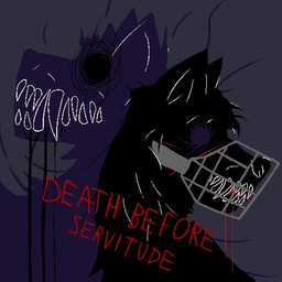 anthro blood blood_in_mouth bodily_fluids creepy fangs_bared female muzzle_(object) muzzled solo abysstheposs skuld_(abysstheposs) gnoll hyena mammal 1:1